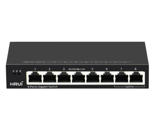 8-портовий комутатор HongRui HR-SWG1080 некерований Ужгород - зображення 1