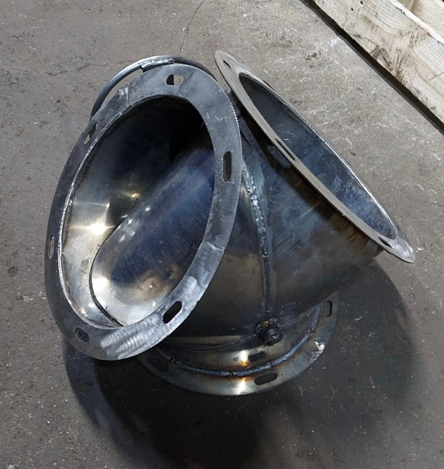 Клапан односторонний ручной  КОР-300 45 градусов нержавейка Киев - изображение 7