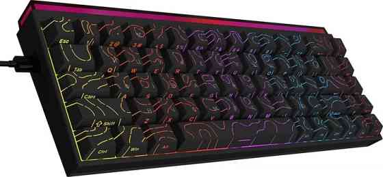 Клавиатура компьютерная проводная Ajazz NK68 Red switches Side Contour Black NK68-R-S-B черная Київ