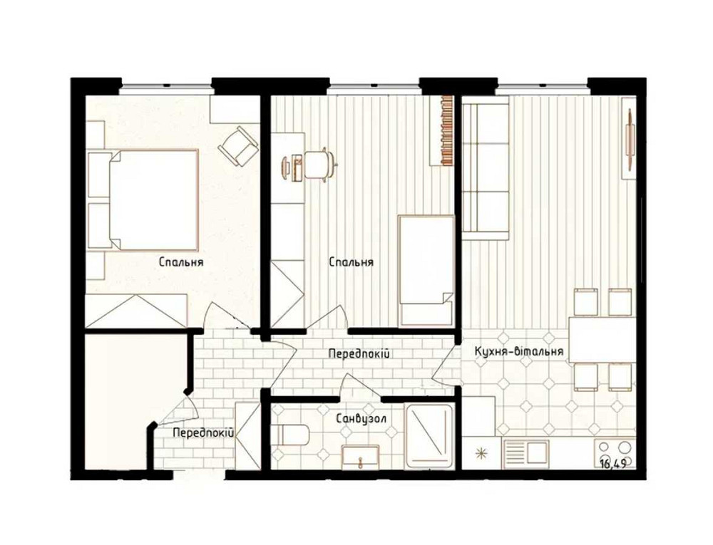 продажа 2-к квартира Киев, Голосеевский, 146000 $ Киев - изображение 11