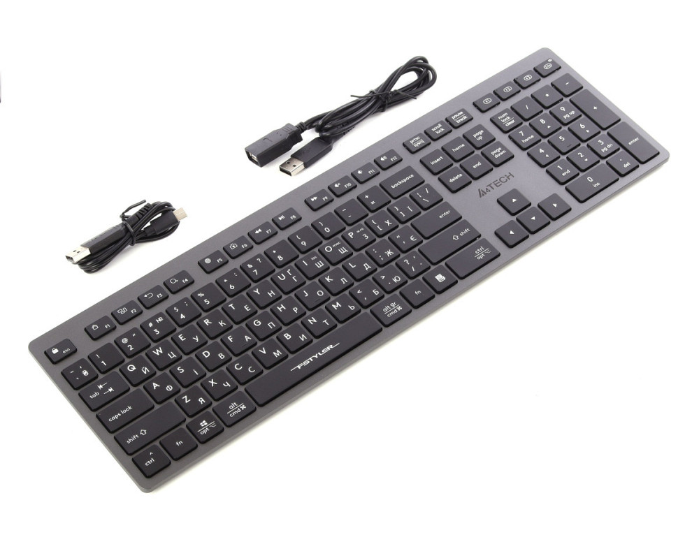 Клавиатура беспроводная A4Tech Fstyler FBX50C(Grey) серая Київ - зображення 4