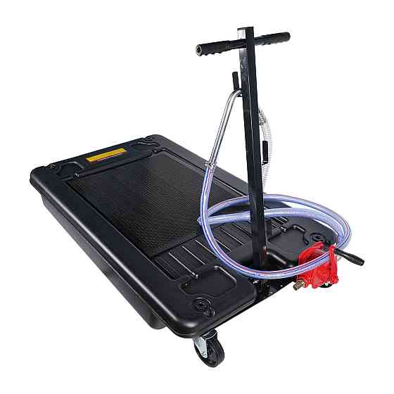 Поддон подкатной для слива масла с ручным роторным насосом для откачки масла 64л G.I.KRAFT OCP17G Харьков