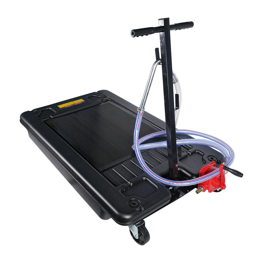 Поддон подкатной для слива масла с ручным роторным насосом для откачки масла 64л G.I.KRAFT OCP17G Харків - зображення 1