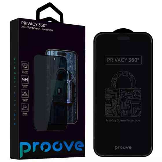 Захисне скло Proove Privacy 360 для iPhone 18 Pro Black (PGP360I18P01) Харків