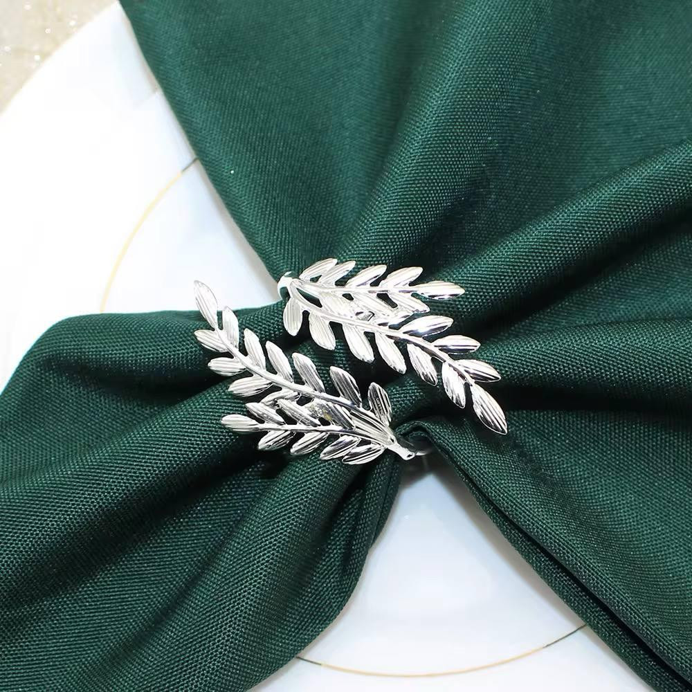 Набор колец для салфеток Leeseph Листья Silver 6 шт Одесса - изображение 6