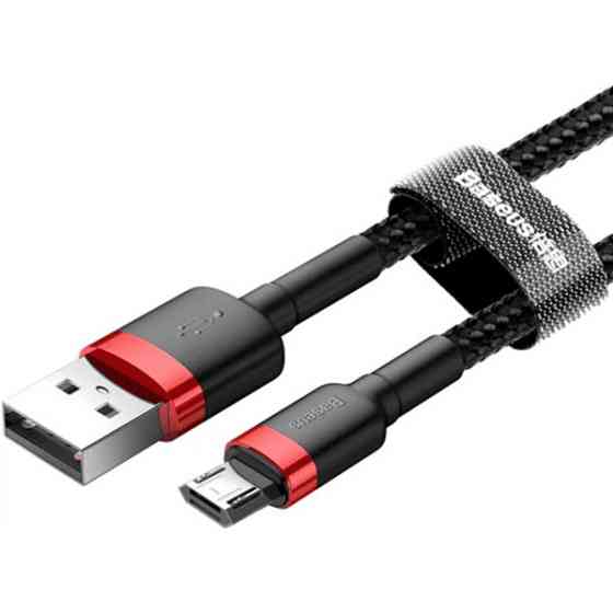 Кабель Baseus Cafule USB to Micro 2.4A 1m Red/Black (CAMKLF-B91) Харьков