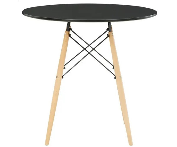 Стіл Тауер Вуд круглий д. 80 см чорний Днепр - изображение 1