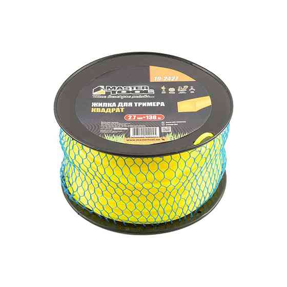 Леска для триммера MASTERTOOL КВАДРАТ 2,70 мм 138 м катушка 19-2427 Харків