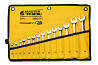 Ключи комбинированные MASTERTOOL SATIN FINISH набор 14 шт (6–15/17/19/22/24 мм) CrV DIN 3113 в чехле Харків