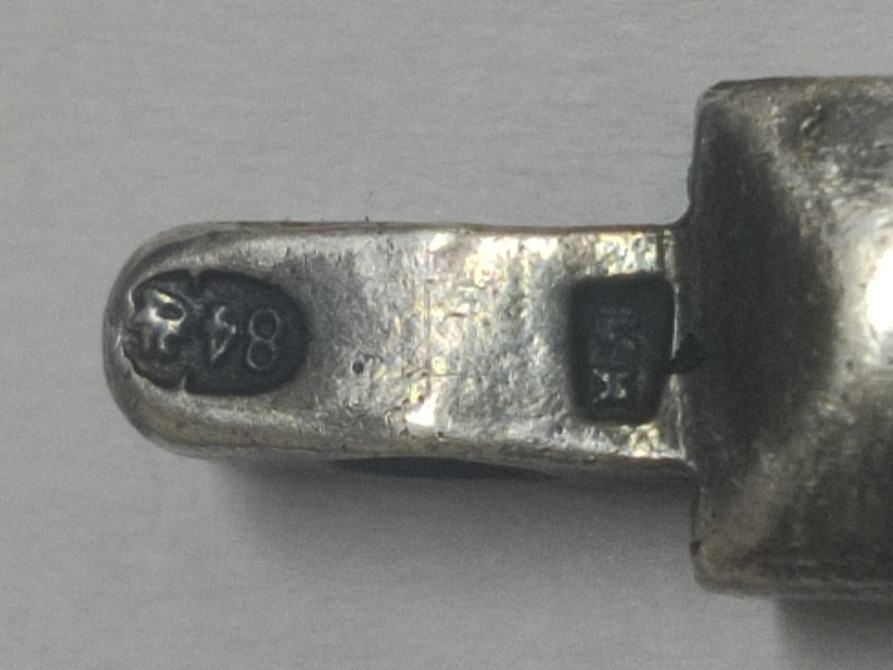 Срібний ієрейський наперсний хрест 1896 р. (Коронаційний рік), 84 проба, майстер (ИЛ), 53 г. Київ - зображення 2