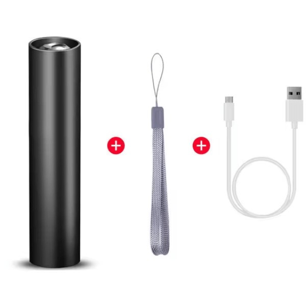 DM Ліхтарик USB Rechargeable Multifunctional Mini Flash Rose Gold (Код товару:25171) Харків - зображення 3