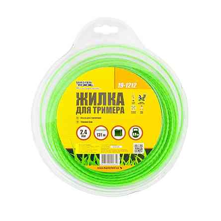 Леска для триммера MASTERTOOL КВАДРАТ КРУЧЕННЫЙ 2,40 мм 131 м блистер 19-1212 Харьков