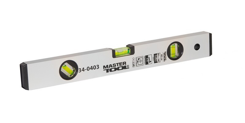 Уровень строительный MASTERTOOL 40 см 3 капсулы 0,5 мм/м 0,03° 34-0403 Харків - зображення 1