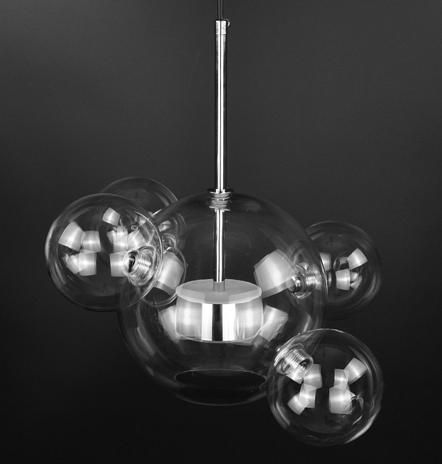 Люстра стельова LED AA397-200+4-cr Хром 40-130х35х35 см. Київ - зображення 1