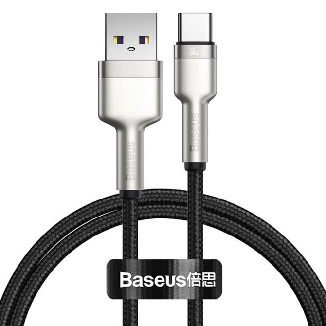 Дата кабель Baseus Cafule Metal Data USB to Type-C 66W (2m) (CAKF0002) Херсон - изображение 1