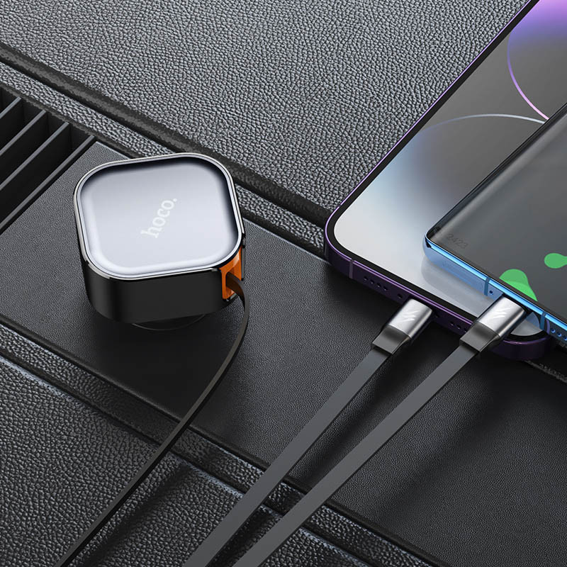 АЗУ Hoco NZ13 Clever PD30W + выдвижной кабель Type-C and Lightning Херсон - зображення 7