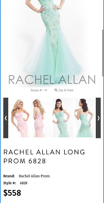 Вечірня сукня американського бренду Rachel Allan, фасон рибка. Знижка 50%. Одесса - изображение 5