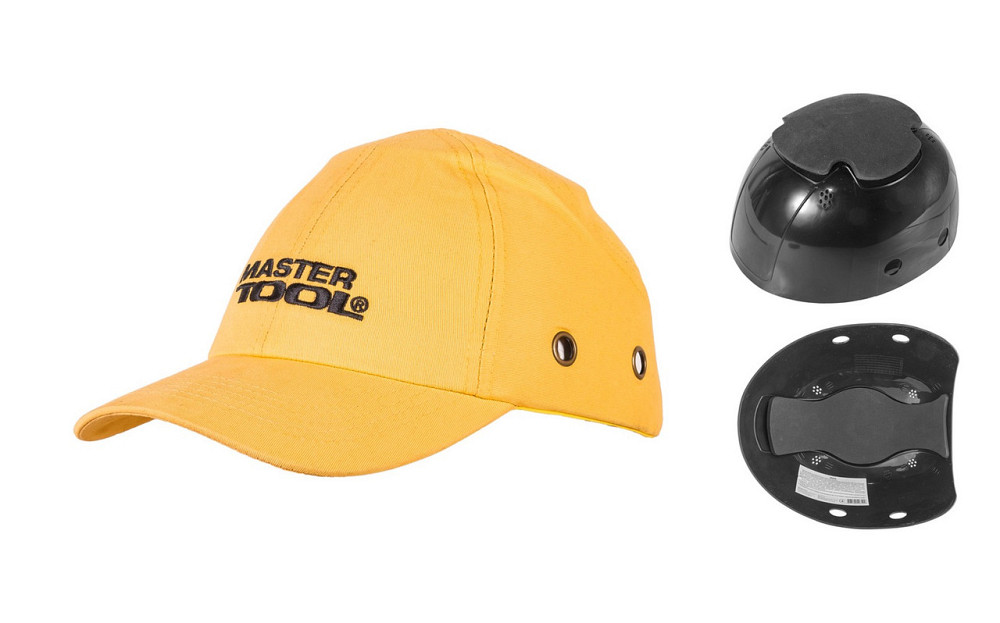 Каскетка защитная MASTERTOOL х/б ABS EVA-54-59 II-EN 812 желтая 81-2002 Харків - зображення 1