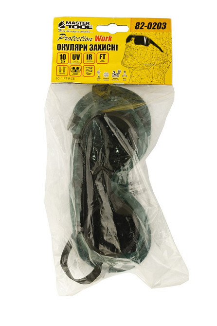 Очки закрытые MASTERTOOL АДМИРАЛ RD откидной светофильтр DIN10 оправа силикон вентиляционные клапаны Харків - зображення 4