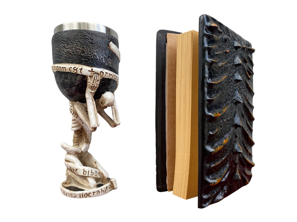 Подарочный набор Бокал 3D Скелет на Колене и Блокнот 3D «Жар Сердца Дракона» Киев - изображение 2