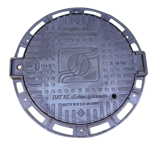 Люк чугун легкого типа "Л" А15 с ж/п + шарнир (d-780 мм, h-70 мм) Киев