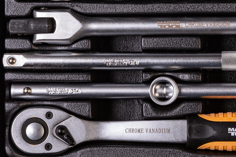 Набор инструментов MASTERTOOL PROFI ½" 24 шт 10-32 мм CrV50BV30 металлический кейс 78-4124 Харків - зображення 4