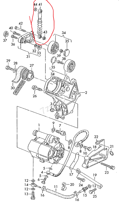 VAG 037145299, Натяжитель с демпфером VW Passat 1.8 syncro, PG, G60 Вінниця - зображення 3