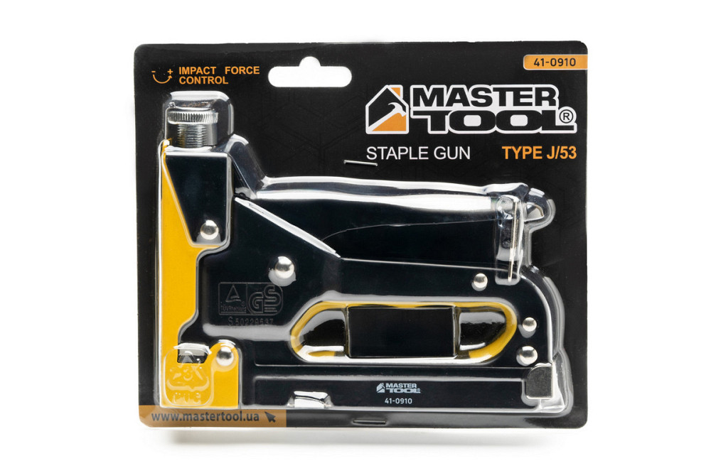 Степлер пружинный MASTERTOOL скоба R53 4–14 мм, плавная регулировка силы удара, металлический корпус Харків - зображення 9