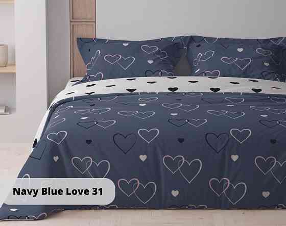 Постільна білизна двоспальне ТЕП Happy Sleep Navy Blue Love 31 ТЕП 2-03795-24829 180х215 см Київ