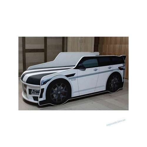 Кровать машинка джип Premium Q7 белая с матрасом Київ - зображення 4