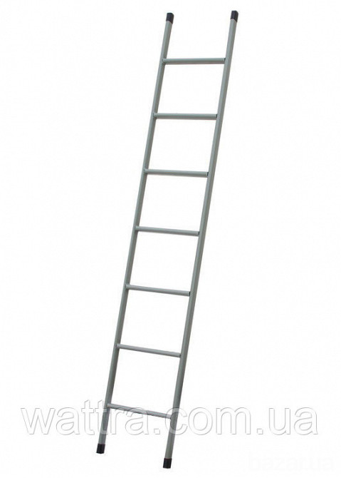 Лестница приставная металлическая 8 ступеней, 2.43 м, 6 кг (МЕТАЛЛ) Київ - зображення 3