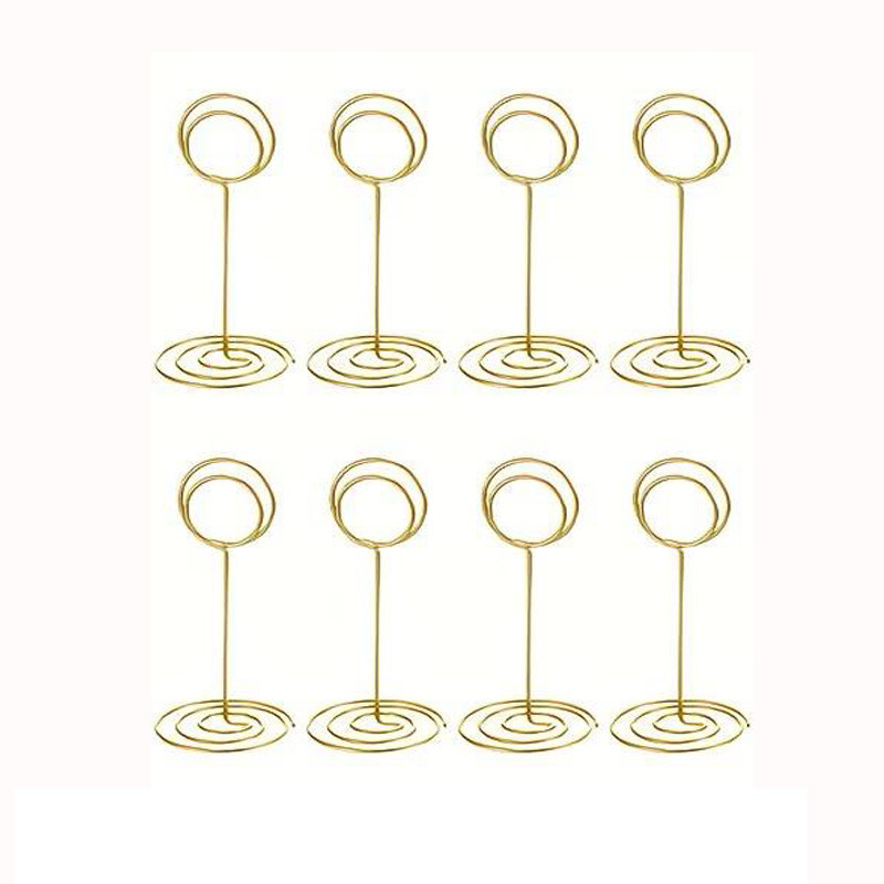 Подставки для карточек рассадки гостей, ценникодержатель Leeseph 8шт 8,5см золото MV104 Одесса - изображение 1