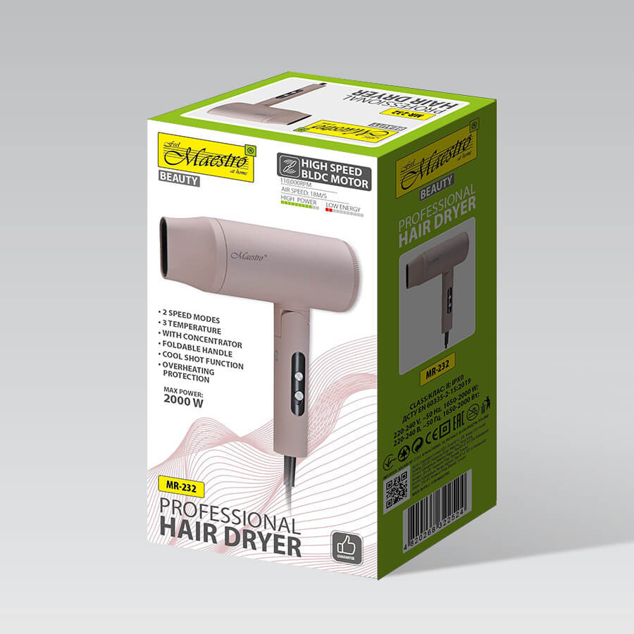 Фен Maestro MR-232 2000 Вт розовый Киев - изображение 4