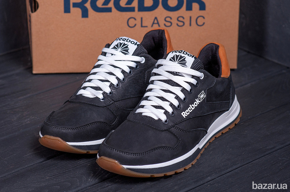 Мужские кожаные кроссовки  Rbk Classic Leather Trail  Black Киев - изображение 8