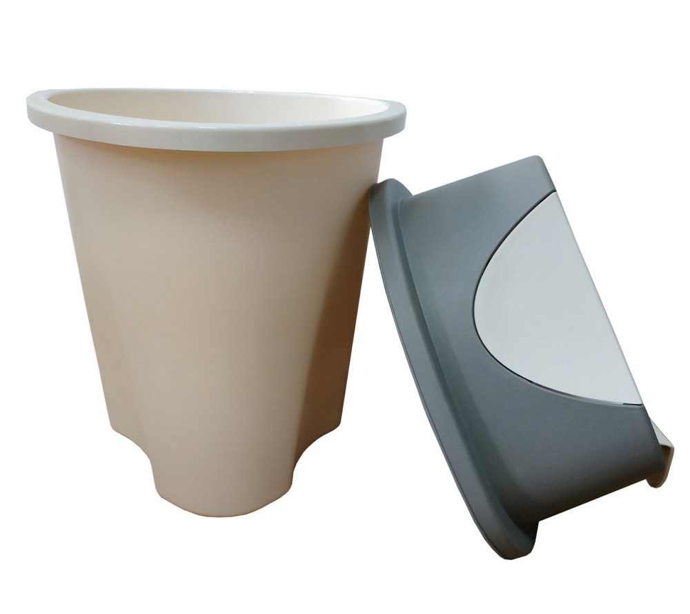 Ведро для мусора Planet Twist 23 л крем - серый Киев - изображение 5