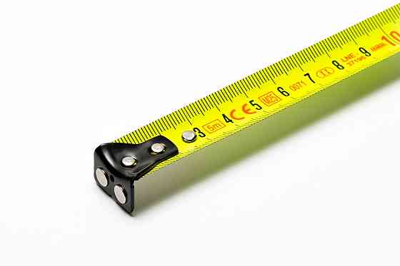 Рулетка WERTVOLL 5 м х 19 мм с магнитами фиксатор полотна покрытие TPR нейлоновое покрытие MS-2519 Харків