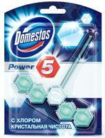 Блок для унитаза Domestos Power 5 с хлором хрустальная чистота 55г Киев - изображение 1