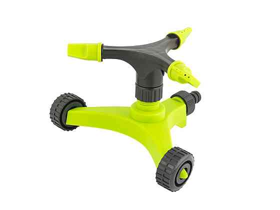 Ороситель для полива вращающийся MASTERTOOL 3-х рожковый ½" на колесиках 12 м 180 м² 92-9332 Харків