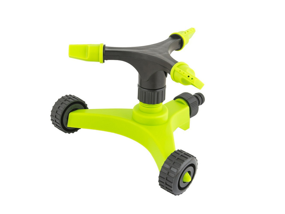 Ороситель для полива вращающийся MASTERTOOL 3-х рожковый ½" на колесиках 12 м 180 м² 92-9332 Харків - зображення 2