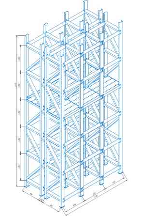 Продається міцна металева стелажна конструкція Долинська
