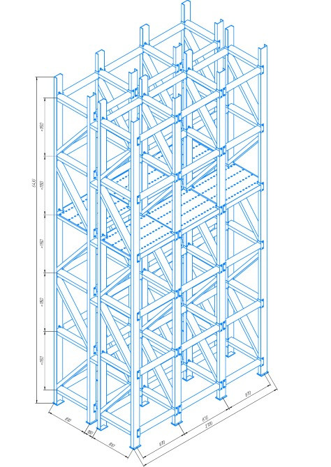 Продається міцна металева стелажна конструкція Долинська - зображення 2