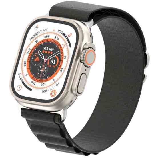 Ремінець ArmorStandart Alpina Band для Apple Watch 49/46/45/44/42 (Series 1-3) Black (ARM64977) (Код Харків