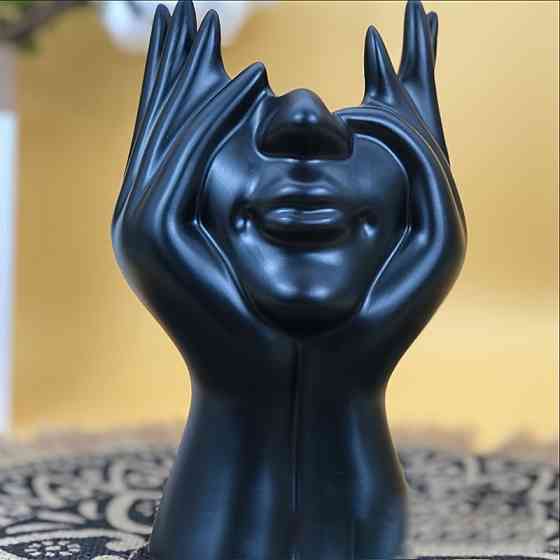 Ваза-органайзер «Art Body» для цветов, косметики, канцелярии 17см черная Одесса