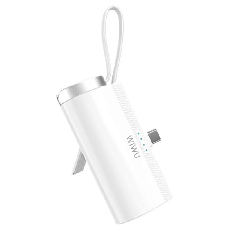 Уценка Портативное ЗУ Power Bank WIWU W026 2 in 1 Type-C с БЗУ For Apple Watch 15W 5000 mAh Херсон - зображення 2