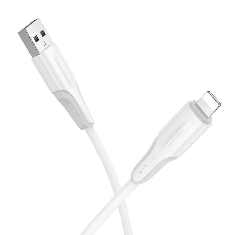 Дата кабель Borofone BX119 New USB to Lightning 2.4A (1m) Херсон - зображення 2