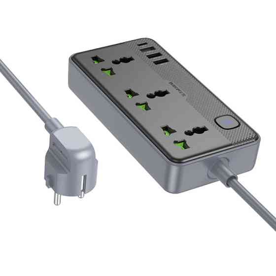 Удлинитель Borofone BAC2A (3USB-A/1C/3xSocket) (1.5m) Херсон
