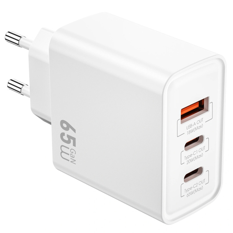 СЗУ WIWU G005 Essen PD65W+QC3.0 GaN (1USB-A/2C) Херсон - изображение 3