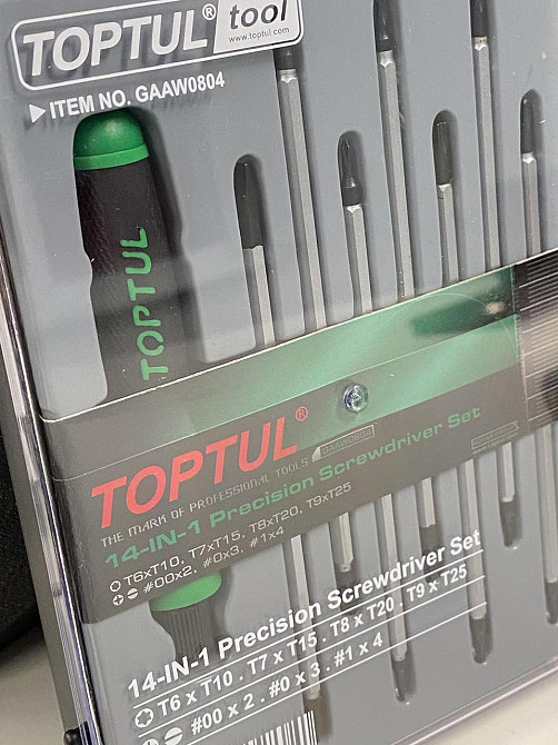 Набор отверток для точных работ 14 в 1 TOPTUL (T5-T20,PH,SL) GAAW0804 Харків - зображення 4