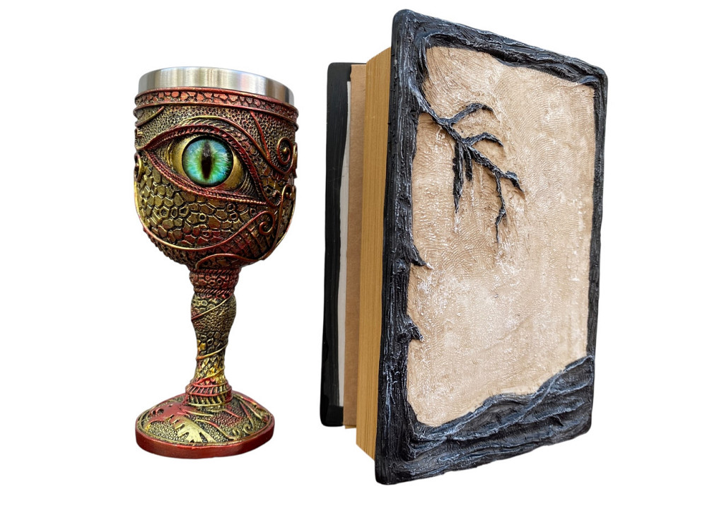 Подарочный набор Бокал 3D Глаз Зеленый и Блокнот 3D «Тень Ворона» Київ - зображення 2