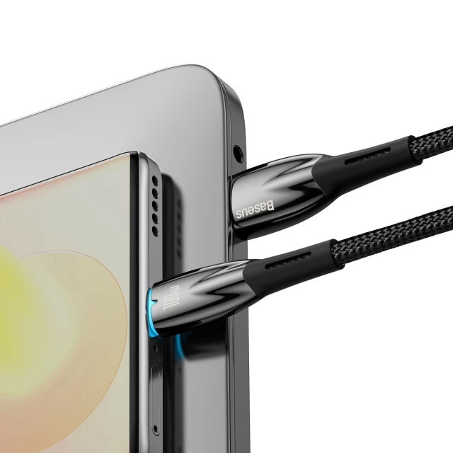 Дата кабель Baseus Glimmer Series Fast Charging Data Cable USB to Type-C 100W 1m (CADH00040) Херсон - зображення 3